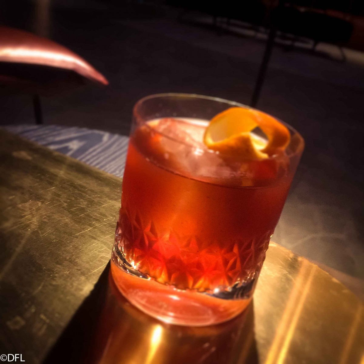 warehouse bar boulevardier cocktail